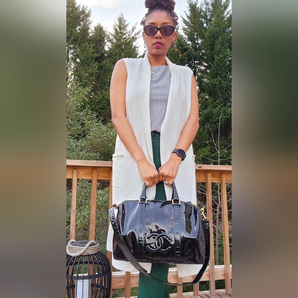 Chanel Black Patent Leather Timeless Handbag - Picture 8 of 11